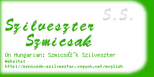 szilveszter szmicsak business card